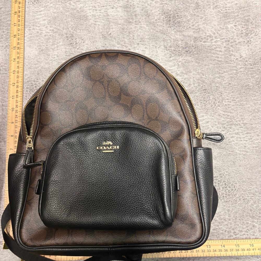 Coach Signature Monogram Canvas Backpack - Picture 6 of 6